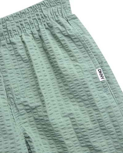 Image of DKNY Toddler Boys Short Set - 2 Piece Cabana Short Sleeve Button Down Shirt and Matching Toddler Shorts for Boys