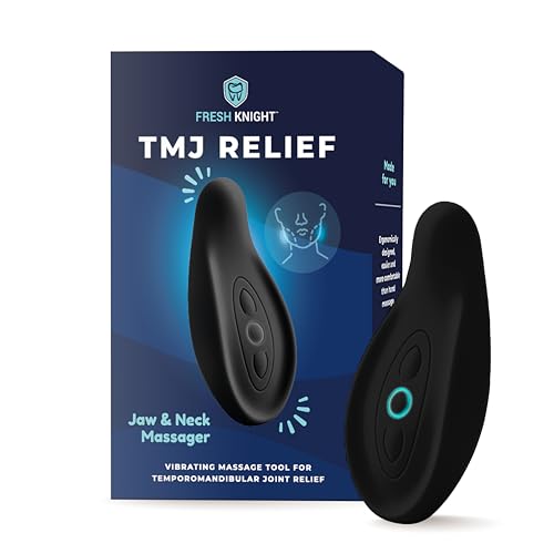 TMJ Relief - Best TMJ Massager, Calming Vibration for Pain Relief - Soothe Tension in Neck, Jaw, and Face - Best Ergonomic Massage Tools for Facial - Waterproof, Soft Silicone FSA or HSA Eligible