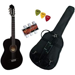 Pack Guitare Classique 4/4 (Adulte) Avec 3 Accessoires (noire) - Les Beatles, Paul McCartney, John Lennon, RIngo Starr, George Harrison