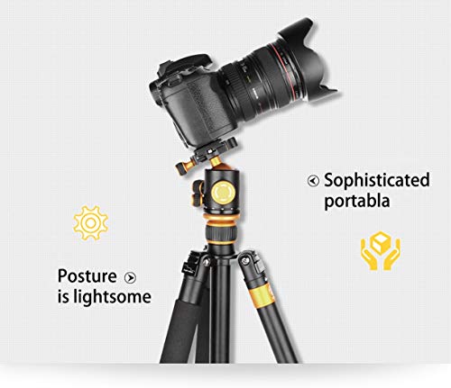 LLluckyHW Aluminiumlegierung Stativ und Stativtasche und 360° Panorama Kugelkopf für Spiegelreflexkamera DSLR-Tripod mit… – Bild 7