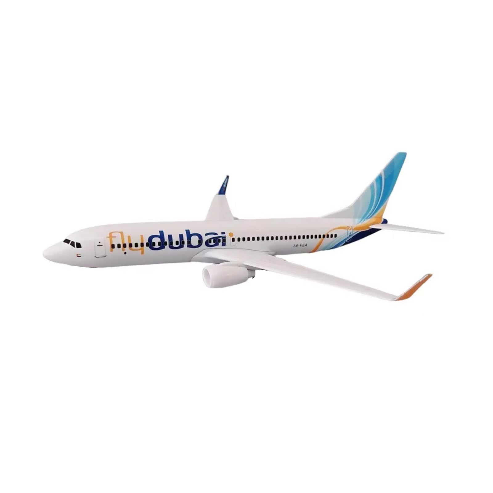 1/400 Scale Dubai B737 Airplane Model Diecast Plane High Simulation Model for Collection