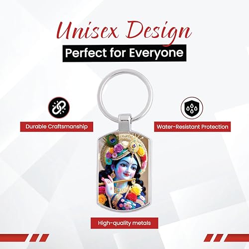 Image of Stylish Metal Keychains with Permanent Glossy Print - Inspirational Quotes & Spiritual Designs - Perfect Key chains for loved ones, Personal Use, Gifts & Return Gifts