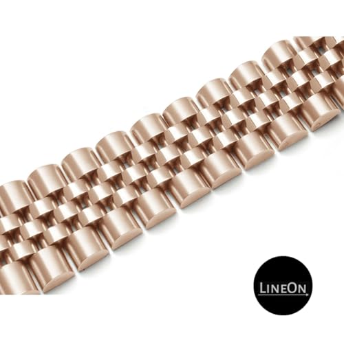 Image of Stainless Steel Jubilee Watch Metal Strap Chain Replacement Bracelet with Butterfly Push Button Clasp, Adjustable Links, Premium Finish, Permanent Polish For Premium Watches ( Adjustable Tools and Pins Include )