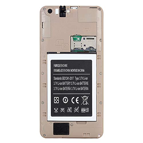 Unlocked 5.0'' Ultra-Thin Clear Screen Android Smartphone Worldwide Use - 5.1 Quad-Core GSM WiFi Dual SIM Dual Camera 2.0MP with Double LED Flash (Gold, 5.0" R11 MAX) - Thumbnail 4