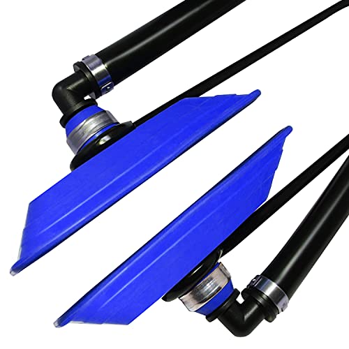 Seaworks Dual Feed Muff Style Boat Motor Flusher | Use For Antifreeze Winterization Or Common Water Flush | 5/8 Inch Standard Garden Hose Connection (Blue) #TOP4