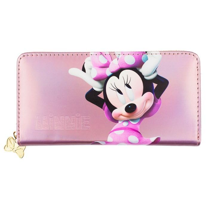 Carteira Retangular Rosa Minnie 10x20cm