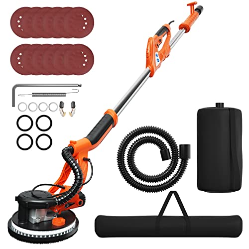 Electric Drywall Sander 750W Adjustable Variable Speed W/Vacuum & Light