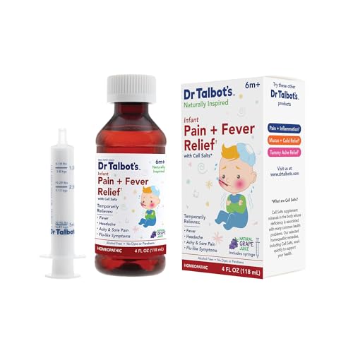 Image of Dr. Talbot's Infant Pain and Fever Relief Liquid Medicine - 4 fl oz - 6+ Months - Grape Juice Flavor - No Alcohol, Dyes, or Parabens - Baby Essentials
