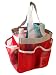 Quick Dry and Portable Hanging Mesh Shower Caddy - Bath Bag and Storage Organizer for Bathroom Accessories - Shower Tote for Gym Camp Travel and College Dorm Room (Red)