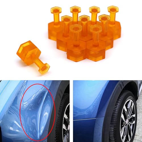 Image of Car Dent Repair Body Damage Fix Blemishes Gasket Pulling Bridge Puller Dent Removal Glues Tabs Tools Vehicle Scratch Repair Kit, Circular Small