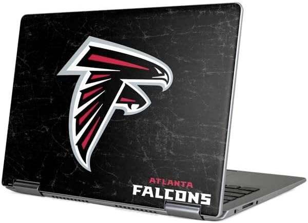 Skinit Decal Laptop Skin Compatible with Yoga 710 14in - Officially Licensed NFL Atlanta Falcons Distressed Design