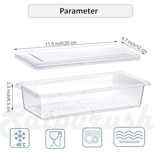Image of Satpurush Fridge Storage Containers Set of 4 | BPA Free Plastic Food Boxes with Lid | Stackable Refrigerator Organizer for Vegetables, Fruits & Meal Prep