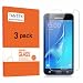 TANTEK YYY33 Bubble-Free, HD-Clear, Anti-Scratch, Anti-Glare, Anti-Fingerprint Premium Tempered Glass Screen Protector for Samsung Galaxy J3 (2016) - 3 Piece