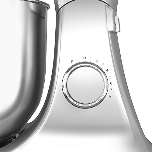 Swan SP33010GRN Retro Batidora amasadora repostería Profesional, Robot cocina cuerpo metal, 8 velocidades, 4,5 Litros, bajo ruido, diseño vintage Gris, 1200W - imagen 5