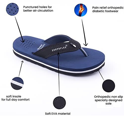 Image of SHOPOFLUX Ortho First Slippers for Men | Orthopaedic Doctor Chappal Flip-Flop Footwear for Boys Heel Pain Daily Use and House Slipper