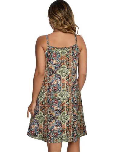 Image of JOELLYUS Womens Spaghetti Strap Dress Summer Dresses Beach Cover Ups Casual Sundresses with Pockets 2026