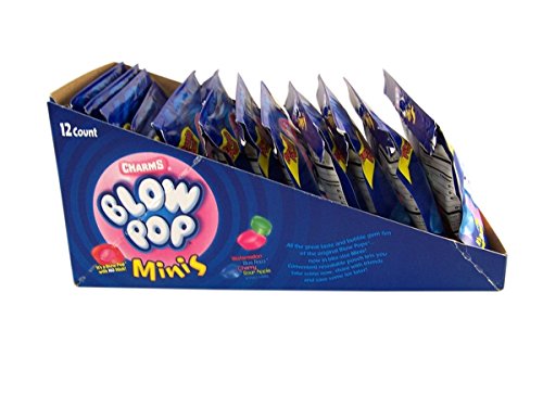 Charms Blow Pops Minis Candy, 3.5 oz Resealable Pouch, Case of 12