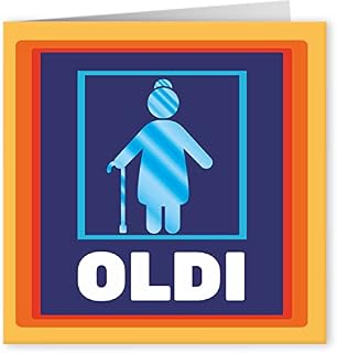 Cult Kitty - Oldi Female - Funny Birthday Card for the Lady in Your Life - Hilarious Card for Her - Cheeky Mum Card - Amusing Women Card - Witty Card For Birthdays For Friends & Family
