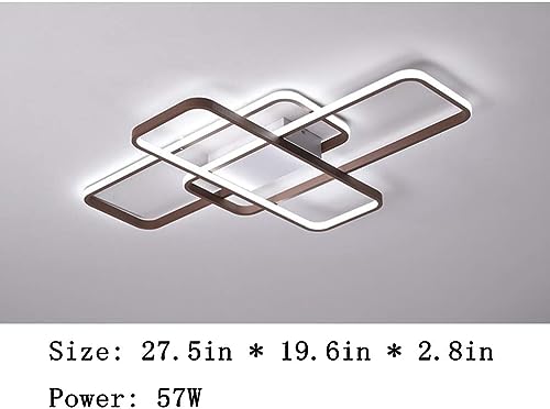 Plafonnier LED dimmable géométrique blanc avec télécommande pour salon