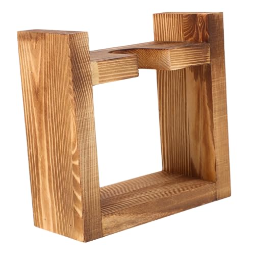 Abaodam Vaso Fiori in Bottiglia Vaso Idroponico Supporto Da Scrivania Per Piante Supporto Per in Legno Per Propagazione in