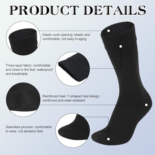 Jspupifip Unisex Waterproof Socks Water Resistant Socks Waterproof Breathable Hiking Wading Skiing Fishing Sock for Men Women2