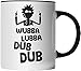 DragonHive Tasse - Rick and Morty Wubba Lubba Dub Dub - beidseitig Bedruckt - Geschenk Idee Kaffeetasse mit Spruch, Tassenfarbe: Schwarz