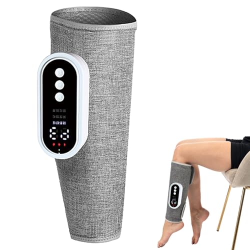 Massaggiatore Elettrico per Gambe, Massaggiatore a 3 Modalità per Alleviare il Dolore con Ricarica USB, 3 Livelli di Intensità e Temperatura per Favorire il Rilassamento Muscolare