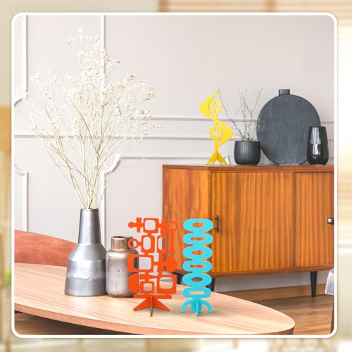 Decoración Escultórica Geométrica de Madera Moderno Mid Century miniatura 5