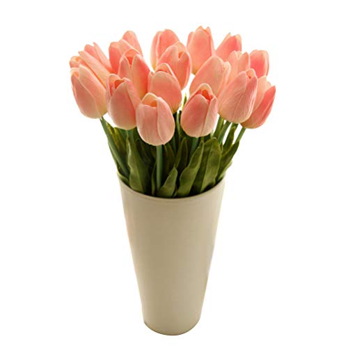 Tulipas artificiais de toque real Tulipas flores artificiais para decoração de casa, casa, varanda,
