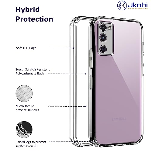 Image of Jkobi Back Cover for Samsung Galaxy S20 FE 4G | S20 FE 5G (Silicone Clear Shockproof Case with Camera Protection | Soft and Flexible | Transparent)