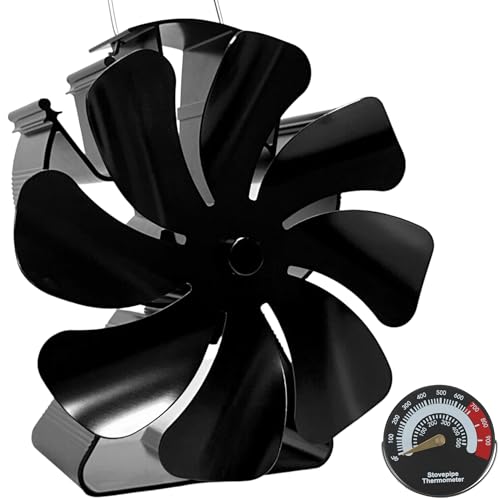 VODA Wood Stove Fan Heat Powered Fireplace Fans, Non Electric