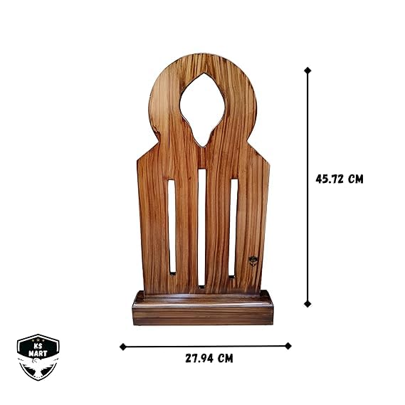 namaz さま KS MART Handcrafted Wooden Namaz Sutrah Elegant Islamic Prayer