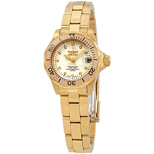 [�C���r�N�^] Invicta �r���v Inmvicta Pro Diver White Dial Gold-plated Ladies Watch ���f�B�[�X 17037 [���s�A���i]