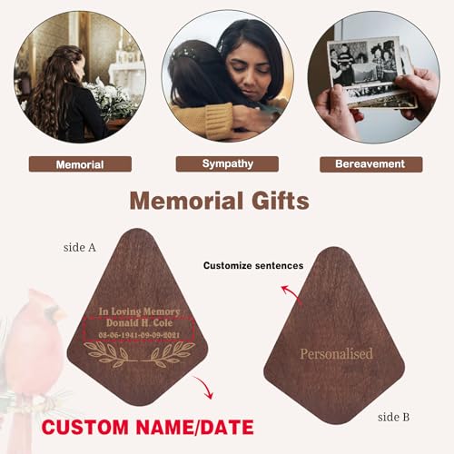 Image of ASTARIN Personalized Name Memorial Wind Chimes, Sympathy Gift for Loss of Lover Mom Dad, Bereavement Deep Tone Wind Chimes for Outside in Memory Gift, Decor Outdoor Garden Patio