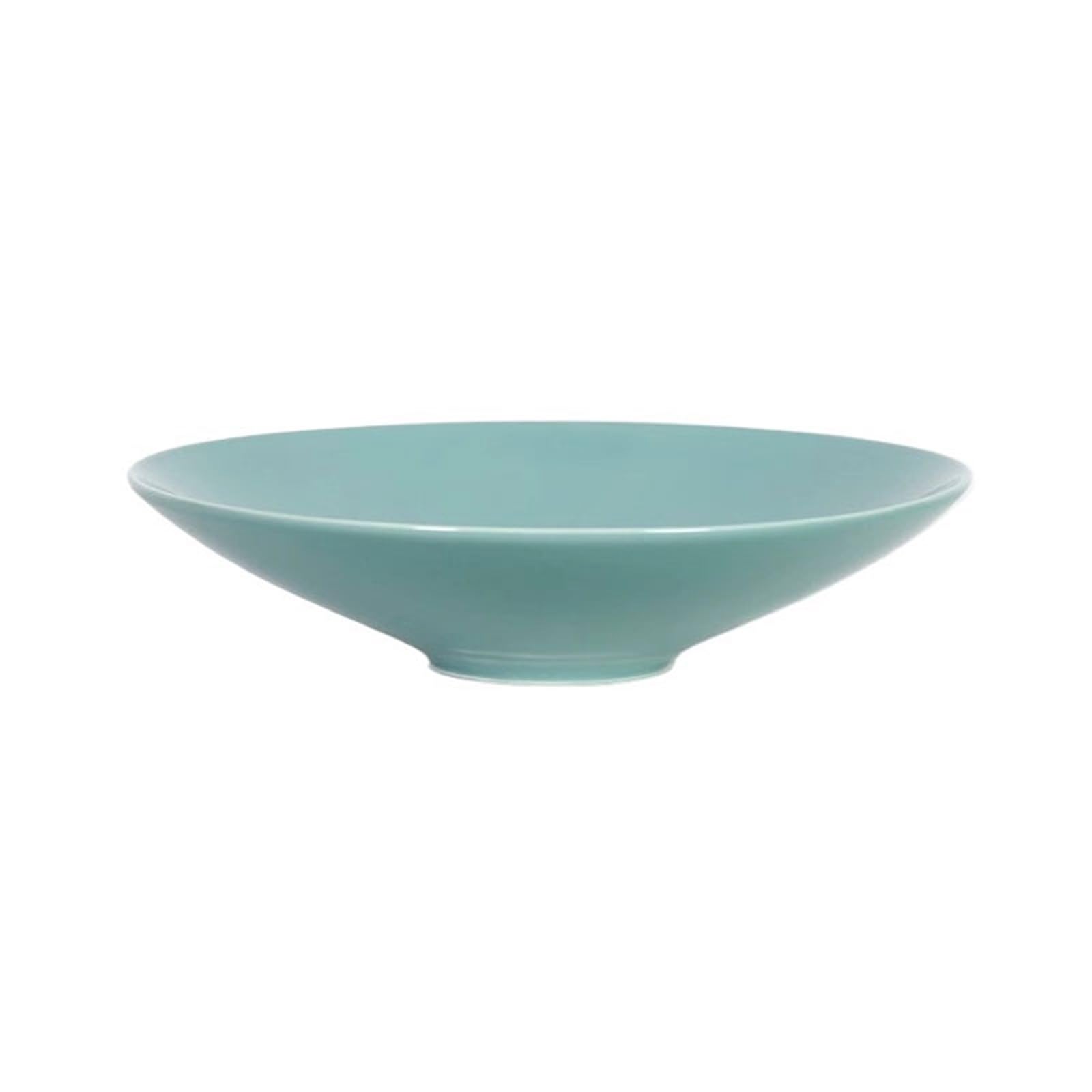 Mw9sBd8rF Shallow Flower Bowl Ceramic Conical Bowl Chinese Floral Arrangement Saucer(Blue)