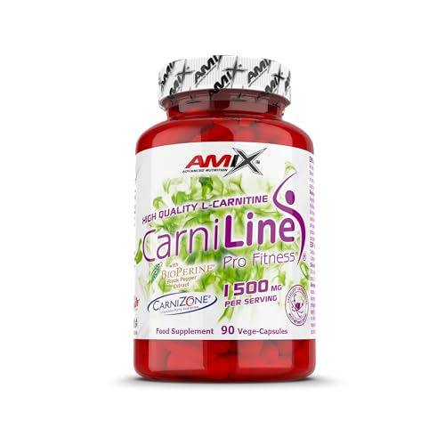 AMIX   Suplemento Alimenticio   Carniline Pro Fitness 1500   Formato de 90 Cápsulas   Activa el Metabolismo y Ayuda a Mejorar el Rendimiento   Nutrición Deportiva