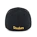 OTS NFL Pittsburgh Steelers Men's Wilder Center Stretch Fit Hat, Black, Medium/Large