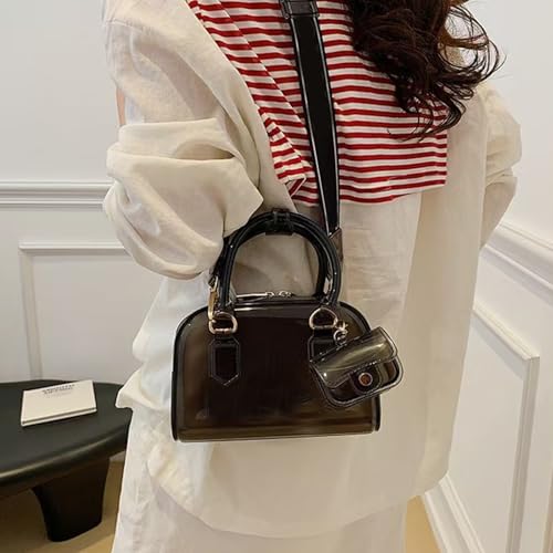 Fashionable Transparent Handbag, Clear Jelly Shoulder Bag with Mini Coin Purse, Women Stylish Tote Bag with Wide Strap3