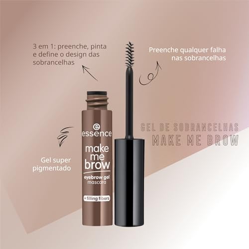 Máscara em gel para sobrancelhas Make Me BROW essence 4 Ashy Brows