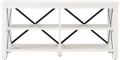 Miniatura 6 de Henn&Hart Soporte rectangular de TV para televisores de hasta 55 pulgadas en blanco, soportes de TV para la sala de estar