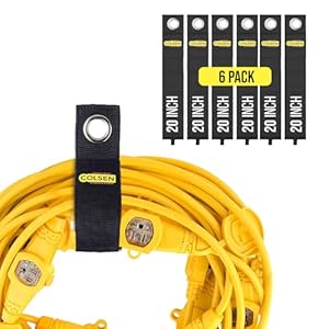 Colsen 20-Inch Heavy-Duty Cable Straps - 6 Pack