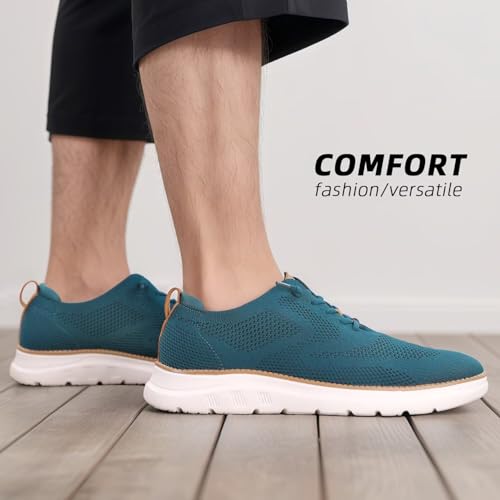 Image of Mens Casual Dress Shoes Fashion Mesh Oxfords Business Walking Work Sneakers Comfortable Lightweight Soft Sole