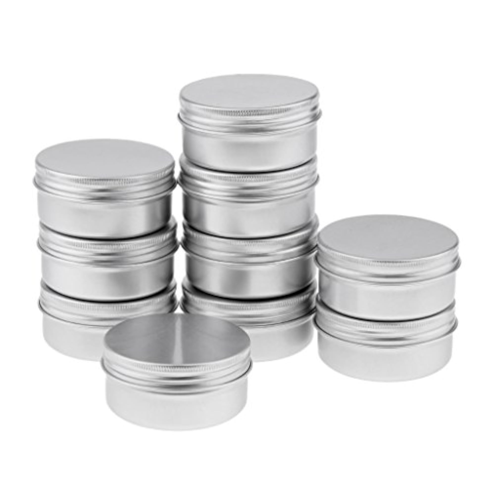 10Pcs 50Ml Empty Cosmetic Pots, Lip Balm Containers