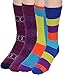 Funky Socks Mens Colored Socks with Assorted Patterns, 4 Pack, Sock Sizes 10-13, 47754d-47582d