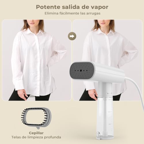 Miniatura 7 de Vpcok Direct Plancha Vertical Vapor 1000w, Plancha De Viaje Con 150ml De Tanque De Agua Pequeña Y Ligera, Plancha Vapor Para Rápida Eliminación De Arrugas, Cable De 1,8 M, Ideal Para Casa Y Viaje