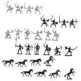 Mini figurines de soldats médiévaux : ont de bons détails de fabrication comme de bons jouets interactifs avec votre enfant, figurines de médiévaux