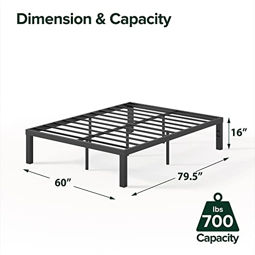 Image of Zinus Luis Quick Lock 16 Inch Metal Platform Bed Frame / Mattress Foundation / No Box Spring Needed, Queen