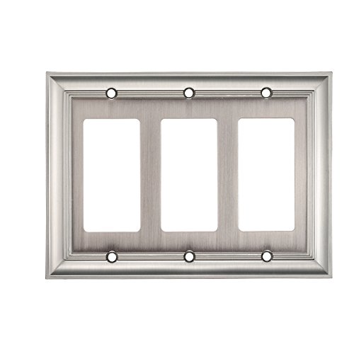 allen + roth Cosgrove Triple Decorator Wall Plate Satin Nickel #0147380
