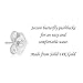 14k White Gold Solitaire Round Cubic Zirconia Stud Earrings with Gold butterfly Pushbacks (3mm)…