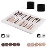 EARTHEN CRAFTS Marble White Backgammon